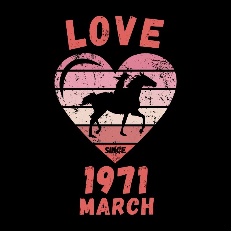 Love Horses Riding Anniversaire Mars 1971