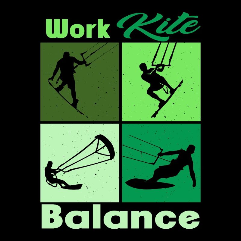 Work Kite Balance. Lifestyle Vintage Design, Work