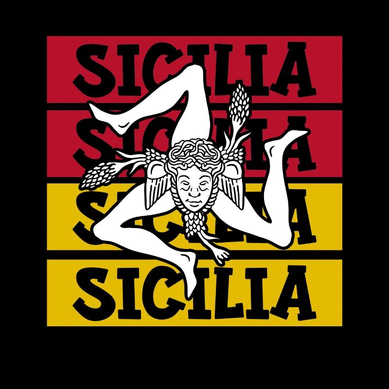 Sicile drapeau Sicile Palerme Italie