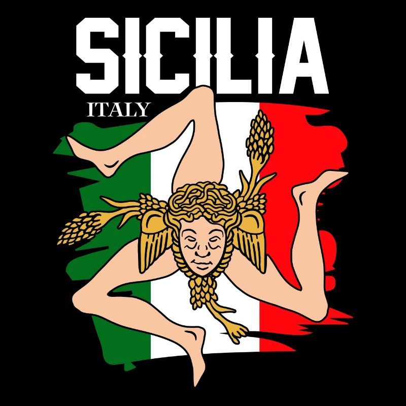 Sicile drapeau Sicile Palerme Italie
