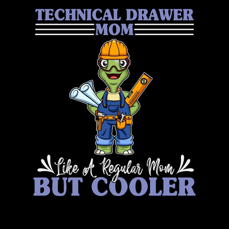Dessinateur technique Maman comme une maman régulière mais plus cool