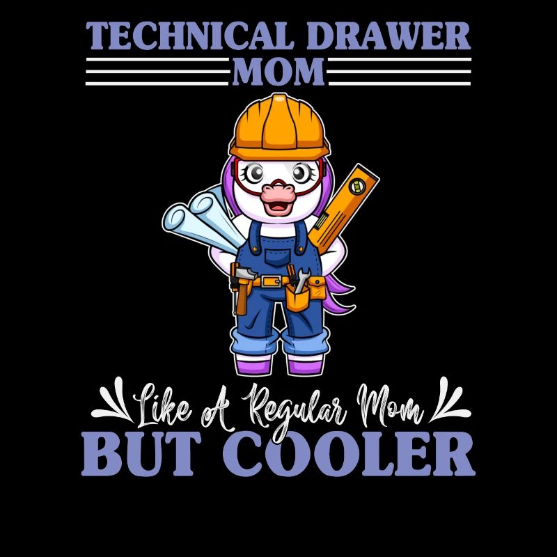 Dessinateur technique Maman comme une maman régulière mais plus cool