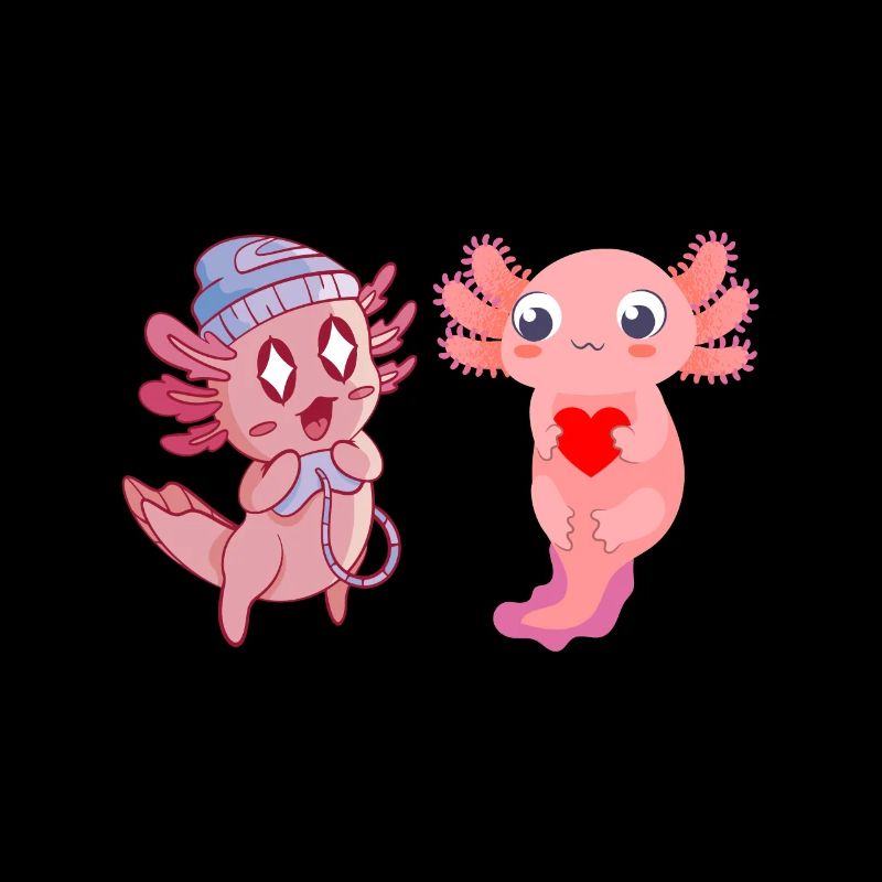 Axolotls Ist Mein Geisttier Herz Geteilt Axolotls