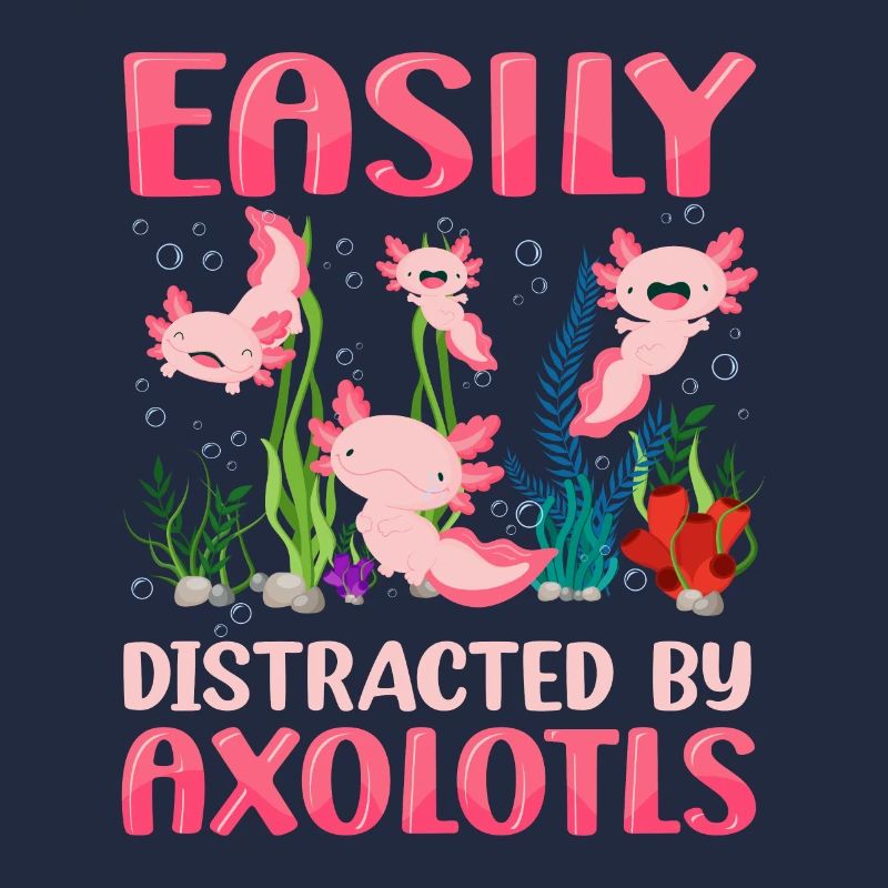 Facilement distrait par les axolotls sont mes