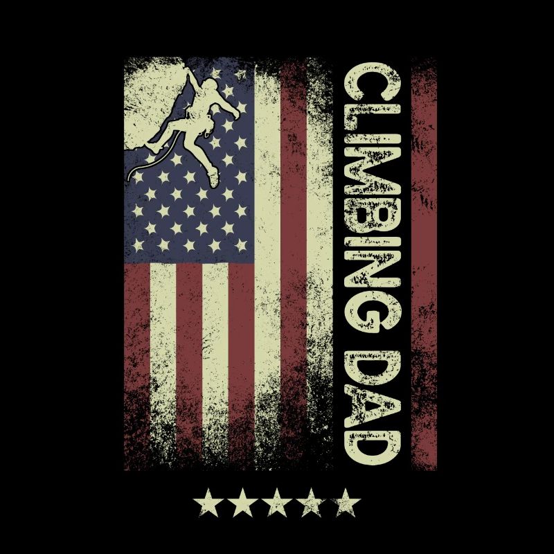 USA American Flag - Climbing Father
