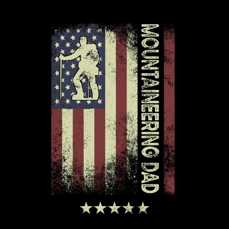 U.S. Flag - Mountaineering Dad