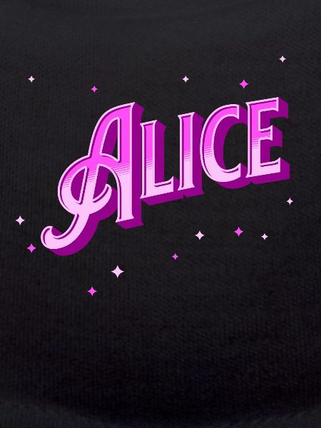 Alice's name personalized