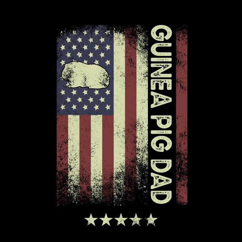 Drapeau américain - Guinea Pig Dad