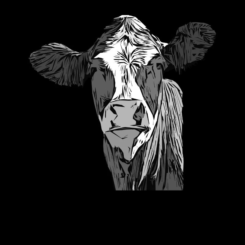 Éleveur Bovins Tête d’animal Motif Impression avec Bull