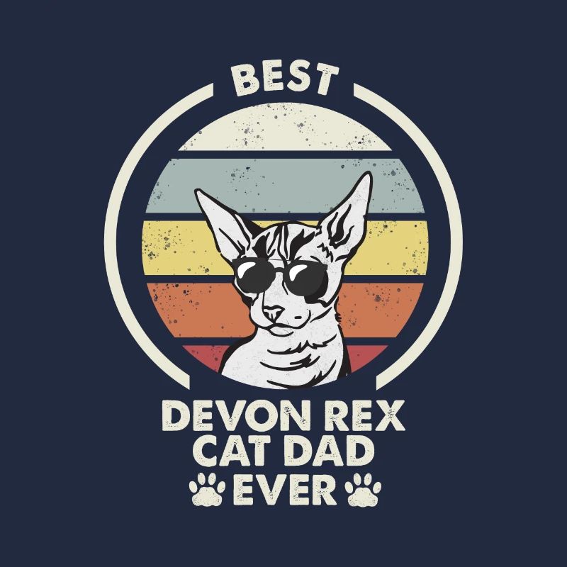 Cat Dad - Devon Rex Cat