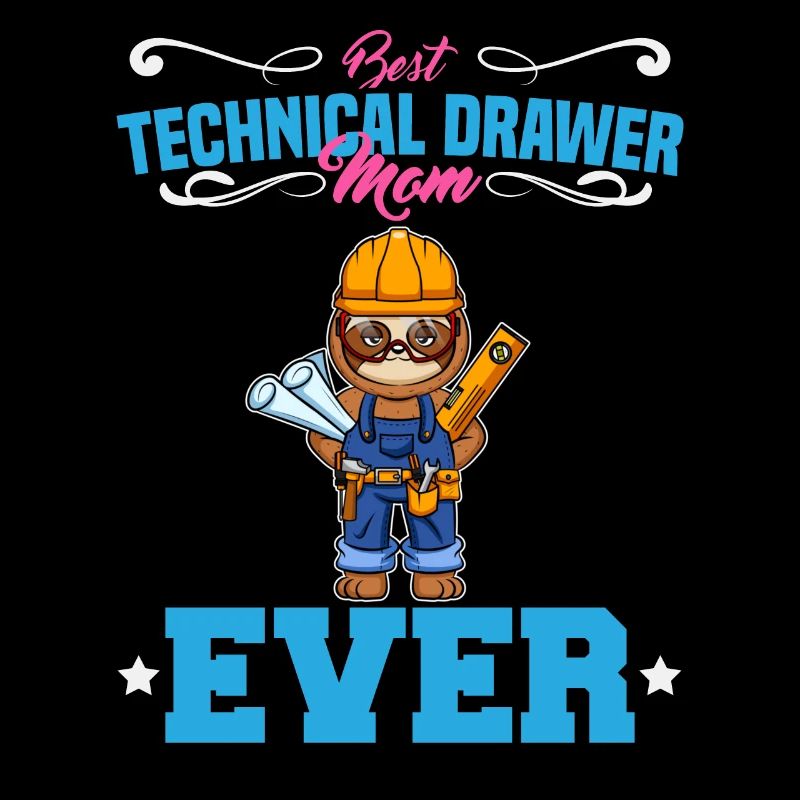 Best Technical Drawer Mom Ever Funny Archtect Gift