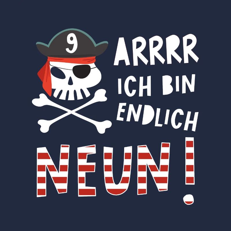 Ich bin Neun 9 / Pirat Geburtstag Party Geschenk