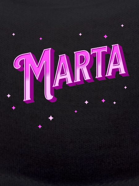 Marta's name personalized