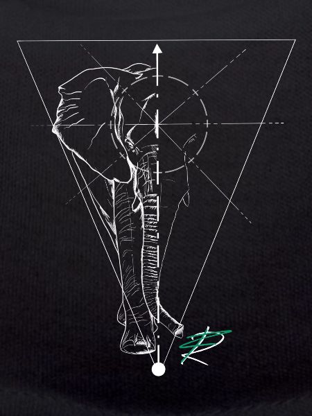 Elephant fine line