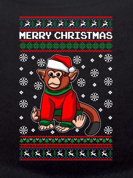 Singe avec pull Moche Noël