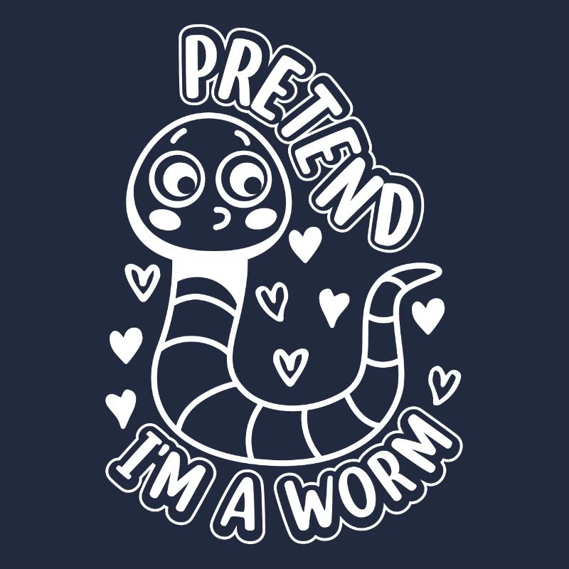 Mignon Worm Composting Worm Lover Lover prétend que je suis un ver