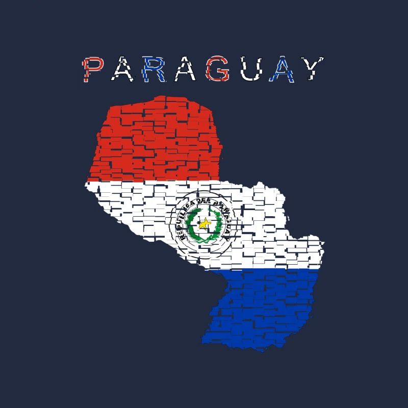Paraguay Map Flag