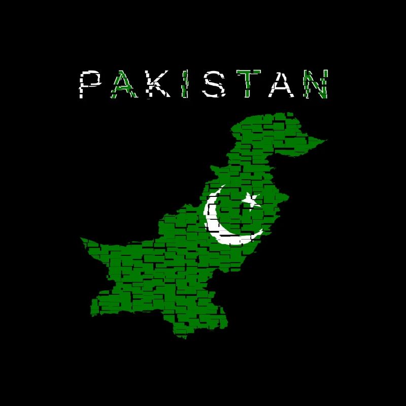 Carte du Pakistan Drapeau