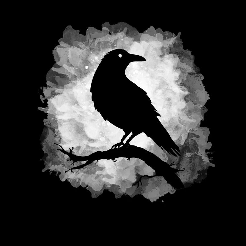 Raven Crow Clair de lune Sombre