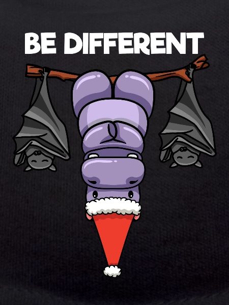 Be Different Nilpferd Fledermaus Weihnachtsmann