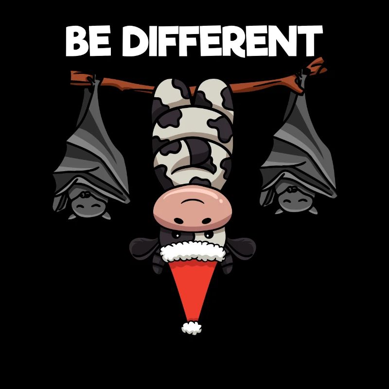 Be Different Cow Bat Santa Claus