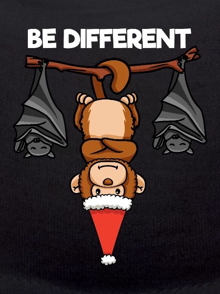 Be Different Affe Fledermaus Weihnachtsmann