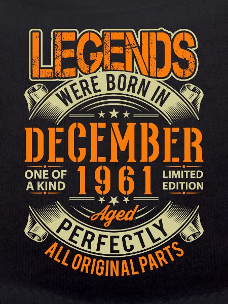 1961 Décembre Birthday Legend