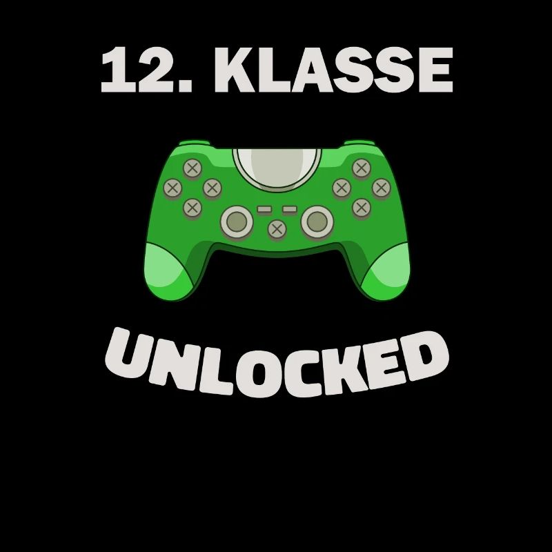 12. Klasse Gamer Deko Zocker Schule Kind Geschenk