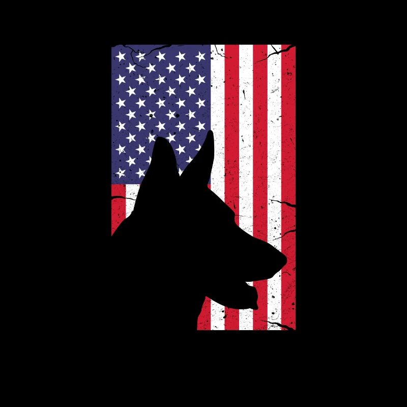 Deutscher Schäferhund USA Hund Amerika Geschenk