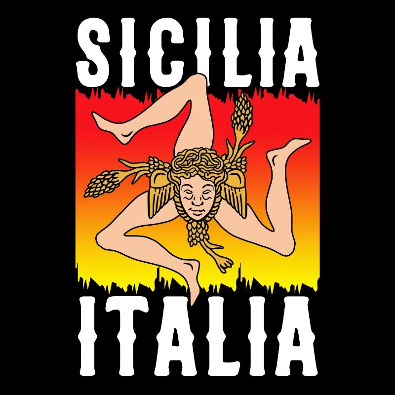 Sicile drapeau Sicile Palerme Italie