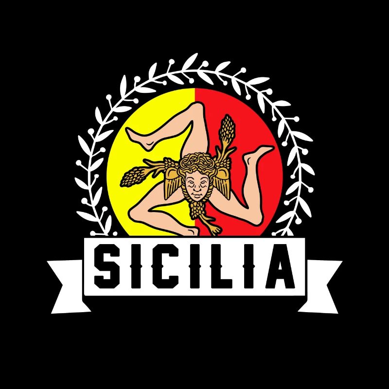 Sicile drapeau Sicile Palerme Italie
