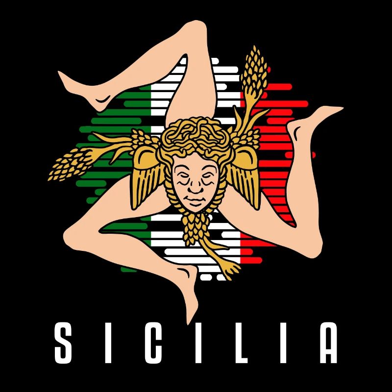 Sicile drapeau Sicile Palerme Italie