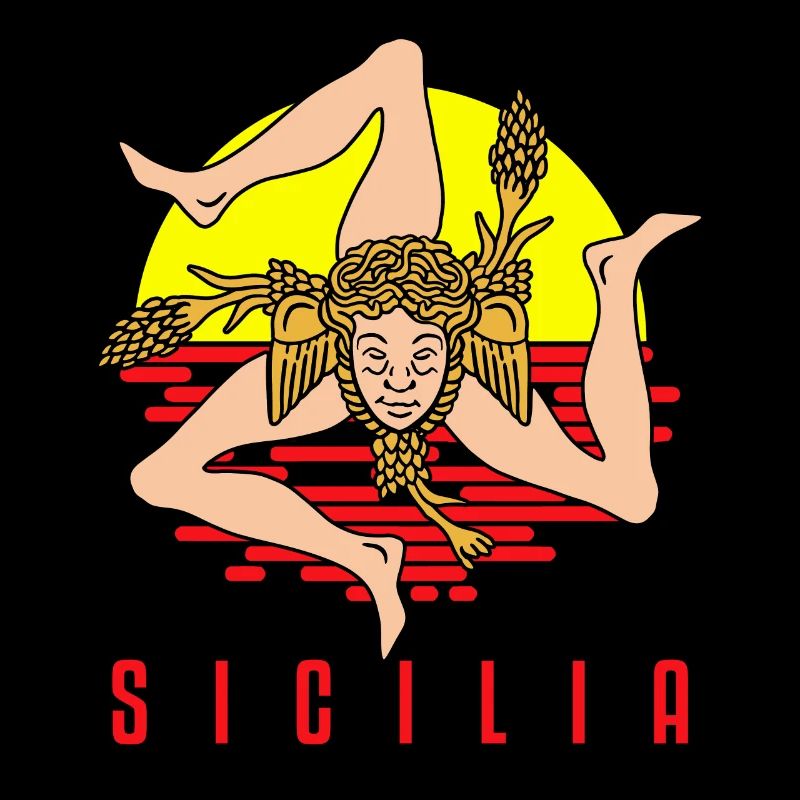 Sicile drapeau Sicile Palerme Italie
