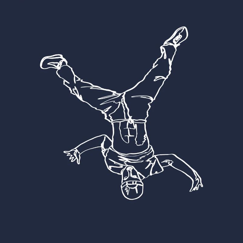 Breakdancing Breakdancer Break Dance Oneline Art