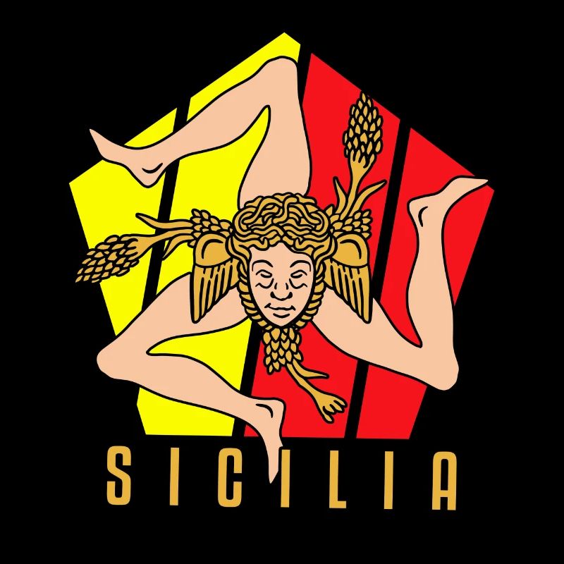 Sicile drapeau Sicile Palerme Italie
