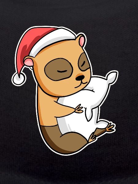 Squirrel Christmas Sleep
