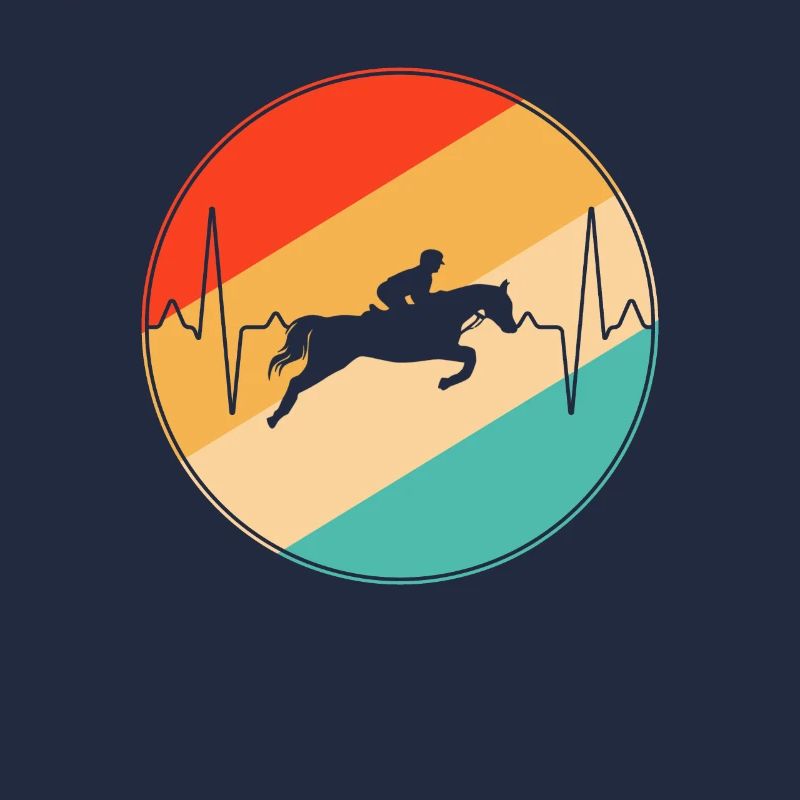 Pferd retro herzschlag