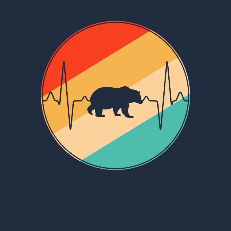 Bear Retro Heartbeat