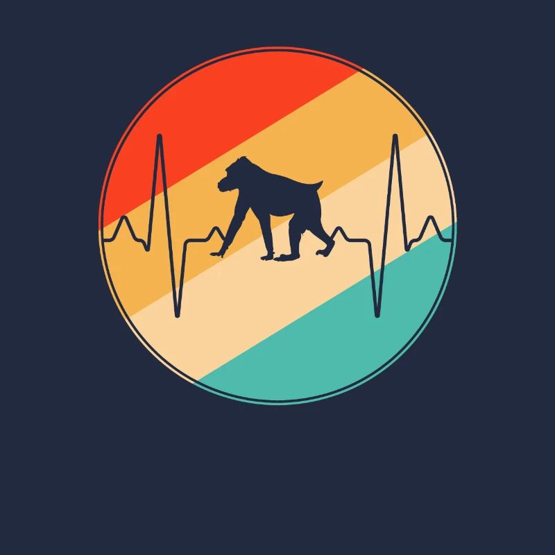 Affe Retro Herzschlag