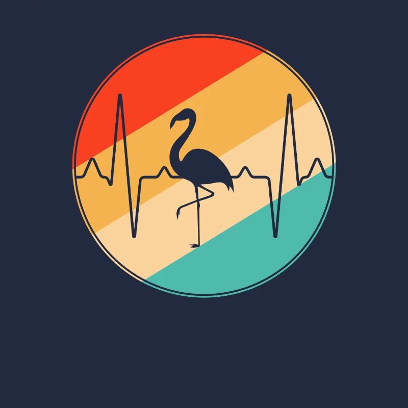 Flamingo Retro Herzschlag