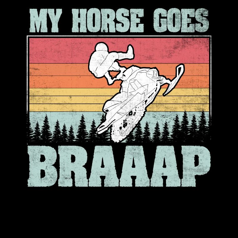 Mon cheval passe aux motoneiges Braaaap