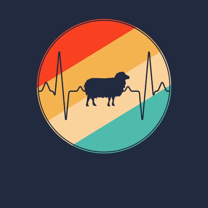 Schaf Retro Herzschlag