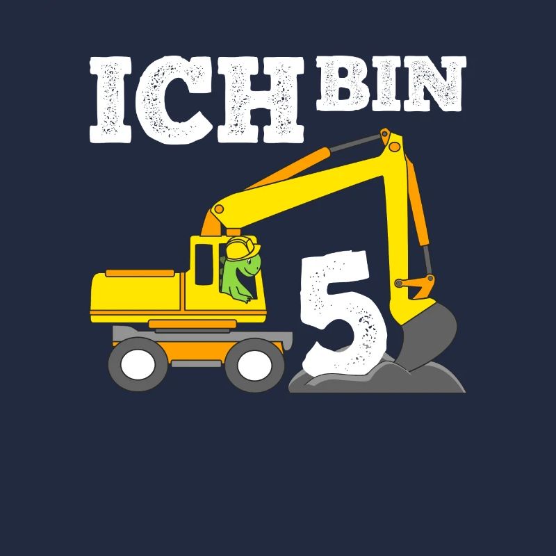 5 Jahre Jungen Geburtstagsgeschenk Dino & Bagger