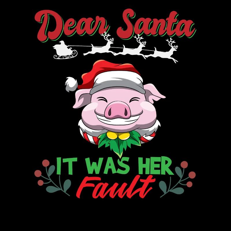 Dear Santa It Was Her Fault Siblings Matching Xmas