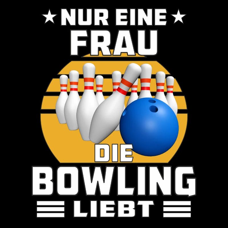 FRAU DIE BOWLING LIEBT
