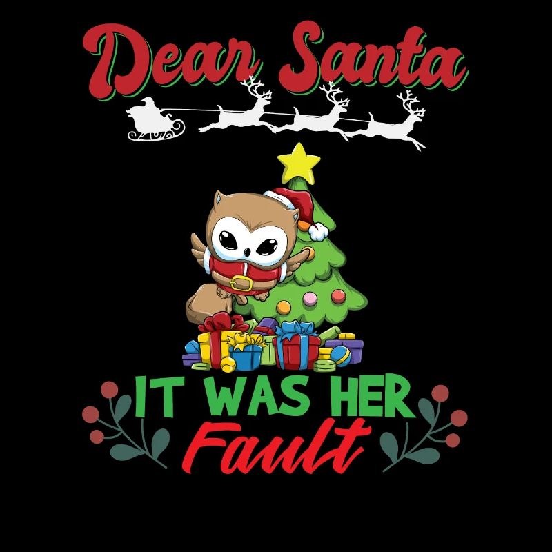 Dear Santa It Was Her Fault Siblings Matching Xmas
