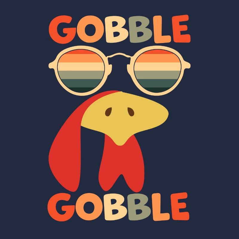 Drôle Retro Turkey Gobble Gobble Noël Thanksg