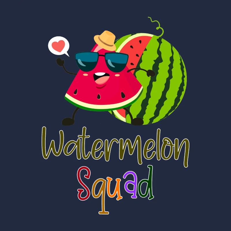 Wassermelone Squad Scheibe Melone Sommerurlaub Obst