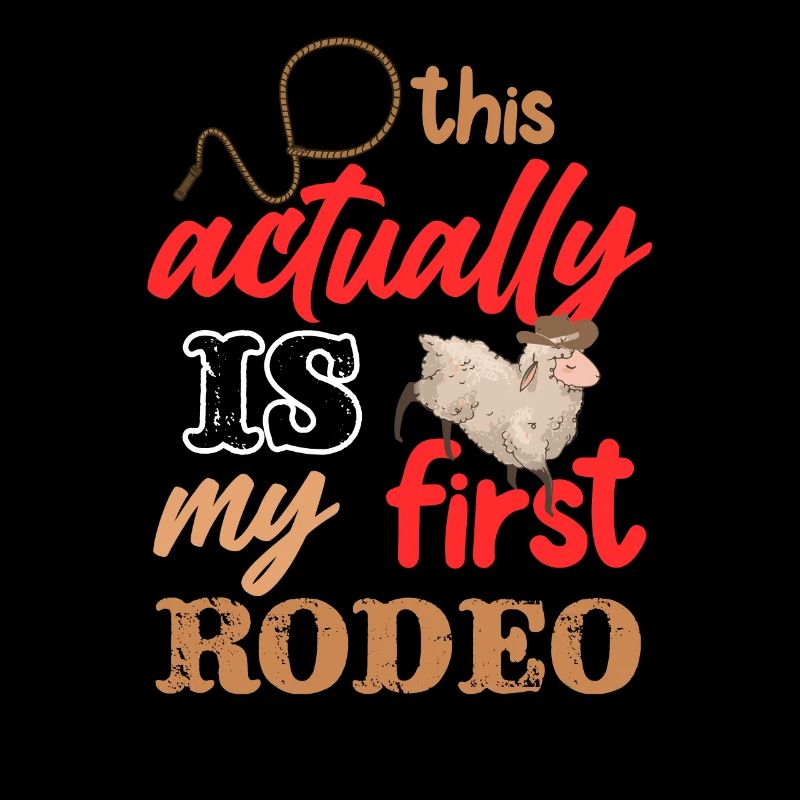 Actually My First Mutton Buster Rodeo Schaf Reiten