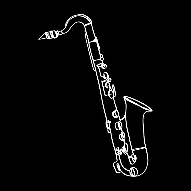 Saxophone Oneline Art - Musicien de saxophone